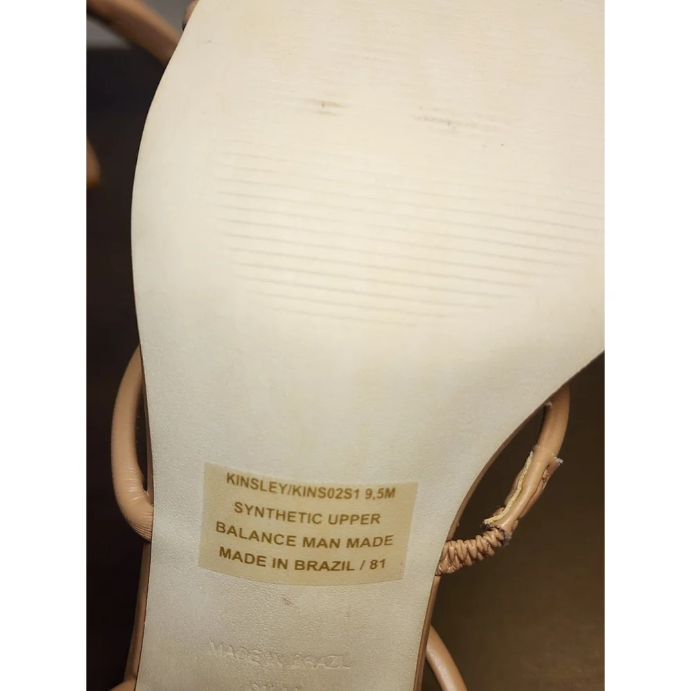 Steve Madden Women Strappy Block Heel Sandals Sz 9.5 M - Tan Beige